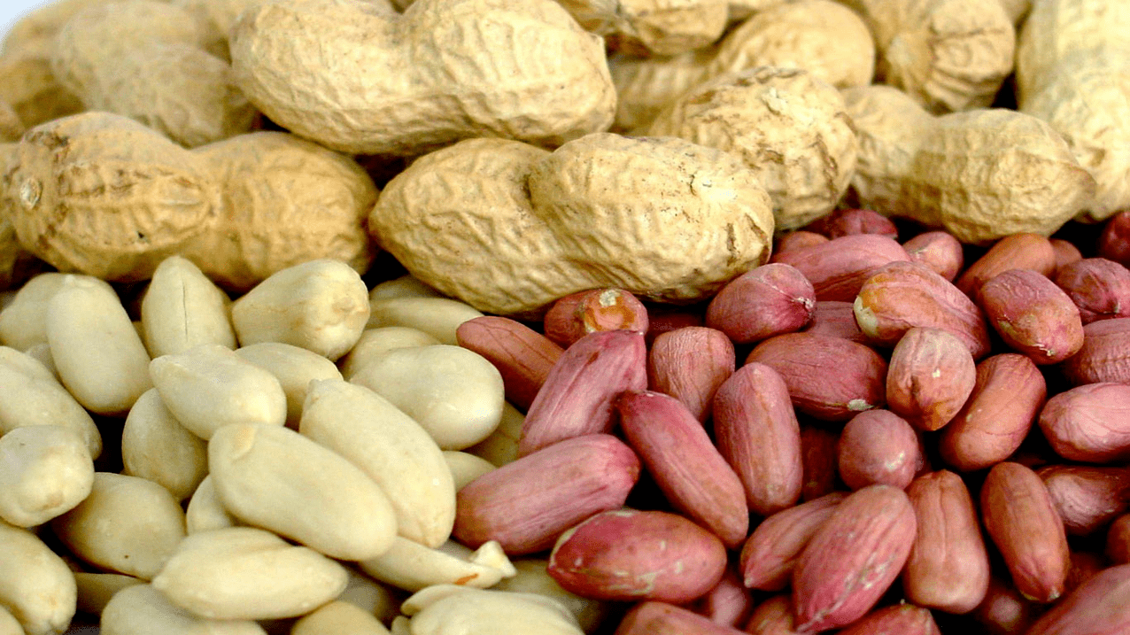 peanuts and almonds for effect