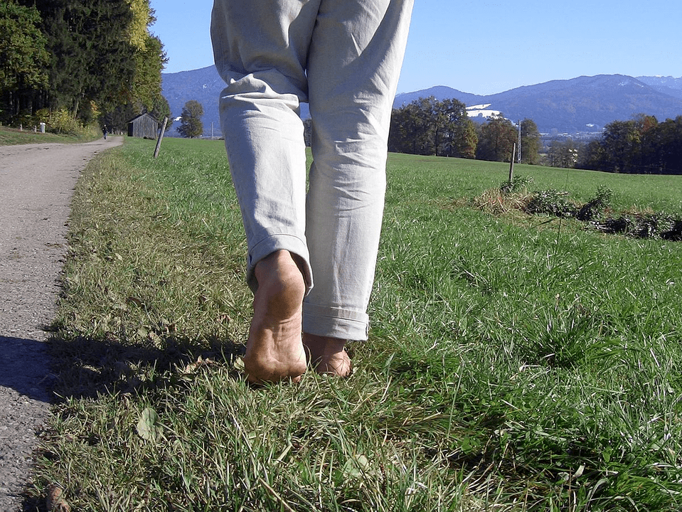 Walking barefoot is good for vitality